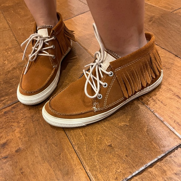 Converse All Star cognac colored boho size 6 moccasin - Picture 3 of 17
